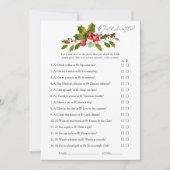 Invitation Floral Holly Fête des mariées de Noël (Devant)