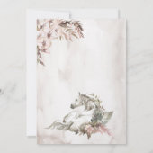 Invitation Floral Horse Ranch Mariage (Dos)