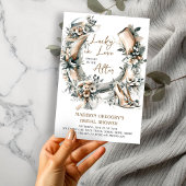 Invitation Floral Horseshoe Lucky In Love Derby Fête des mari