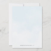 Invitation Floral Hot Air Balloon Blue Boy Baby shower (Dos)