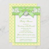 Invitation floral IMPRIMÉ de baby shower de (Devant / Derrière)