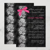 Invitation floral IMPRIMÉ de Fête de la mariée de (Devant / Derrière)