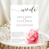 Invitation Floral Intimate Mariage Micro Ceremony Courthouse