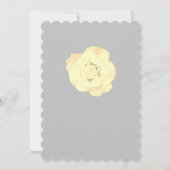 Invitation Floral Ivory White Creme Rose Custom Grey Mariage (Dos)