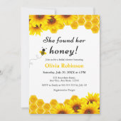 Invitation Floral Jaune Elle A Trouvé Sa Fête des mariées De (Devant)