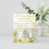 Invitation Floral jaune| Funérailles| Service commémoratif (Debout devant)