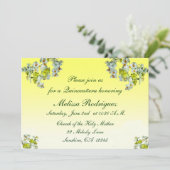 Invitation Floral Jaune Quinceañera (Debout devant)