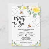 Invitation Floral jaune signifie Fête des mariées d'abeilles (Devant)