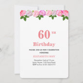 Invitation Floral & Laurel Feuilles 40e, 60e anniversaire (Devant)