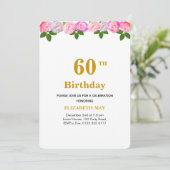 Invitation Floral & Laurel Feuilles 40e, 60e anniversaire (Debout devant)