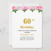 Invitation Floral & Laurel Feuilles 40e, 60e anniversaire (Devant)