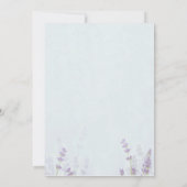 Invitation Floral Lavander Mariage (Dos)