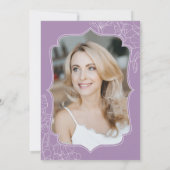 Invitation Floral Lavender Purple Photo 50e fête d'anniversai (Dos)