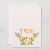 Invitation Floral Lemon Orange Our Main Squeeze 2e Anniversai (Dos)