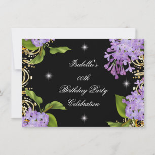 Invitation Floral Lilac Gold Black Elite Hommes