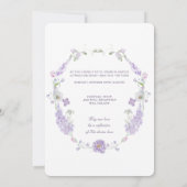Invitation Floral Lilac Lavender Frame Catholic Wedding (Dos)