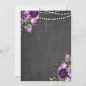 Invitation floral Lingerie Douche nuptiale violet  (Dos)