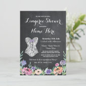 Invitation floral Lingerie Shower (Debout devant)