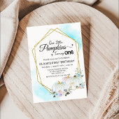 Invitation Floral Little Citrouille 1er anniversaire