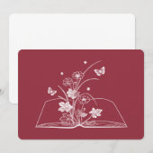 Invitation Floral Livre Fleur esthétique (Devant / Derrière)