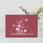 Invitation Floral Livre Fleur esthétique (Debout devant)