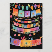 Invitation Floral Llama Cactus Mexican Fiesta Kids Birthday  (Dos)