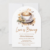 Invitation Floral Love est en train de brasser la Fête des ma (Devant)