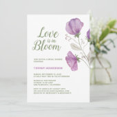 Invitation Floral Love in Bloom Fête des mariées (Debout devant)