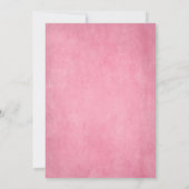 Invitation Floral Magnolia Rose et Or 1er anniversaire (Dos)