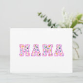 Invitation Floral Mama Retro Maman Boho Mère (Debout devant)