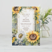 Invitation Floral Mariage Anniversaire Baby shower retraite S (Debout devant)