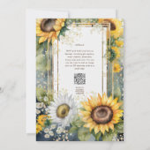 Invitation Floral Mariage Anniversaire Baby shower retraite S (Dos)