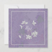 Invitation Floral Mariage Lilacs en fleurs (Dos)