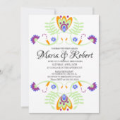 Invitation Floral Mariage mexicain | Mariages en gras (Devant)