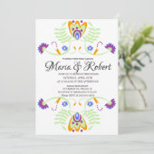 Invitation Floral Mariage mexicain | Mariages en gras (Debout devant)
