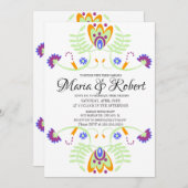 Invitation Floral Mariage mexicain | Mariages en gras (Devant / Derrière)