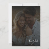 Invitation Floral Mariage photo orange et rose pâle (Dos)