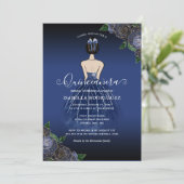 Invitation Floral Marine Princess Gold Anniversaire Quinceañe (Debout devant)