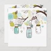 Invitation Floral Mason Jars (Devant / Derrière)