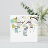 Invitation Floral Mason Jars (Debout devant)