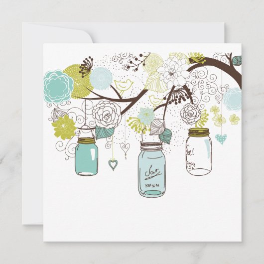 Invitation Floral Mason Jars (Devant)