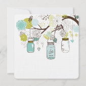Invitation Floral Mason Jars Mariage (Dos)