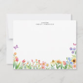 Invitation Floral Meadow Note Card (Devant)