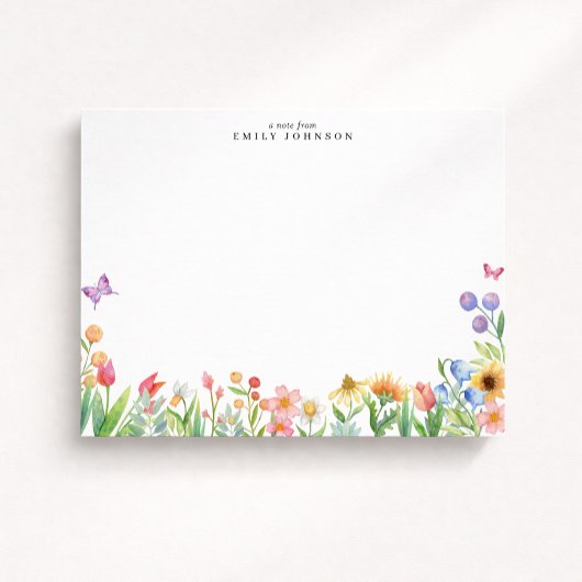 Invitation Floral Meadow Note Card