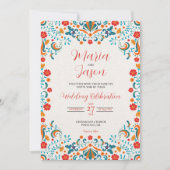 Invitation Floral mexicain Élégant Mariage botanique coloré (Devant)