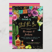 Invitation Floral Mexicain Fêtons Couples Douche Invitat (Devant / Derrière)