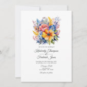 Invitation Floral mexicain Fiesta Floral Mariage (Devant)