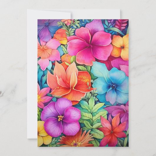 Invitation Floral mexicain Fiesta Floral Mariage (Dos)