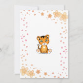 Invitation Floral mignon Wild Three Tiger 3e anniversaire (Dos)