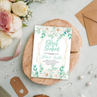 Floral Mint Blue Sweet sixteen Anniversaire Invita